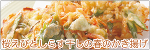 桜えびとしらす干しの春のかき揚げ