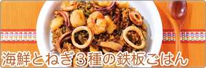 海鮮とねぎ３種の鉄板ごはん